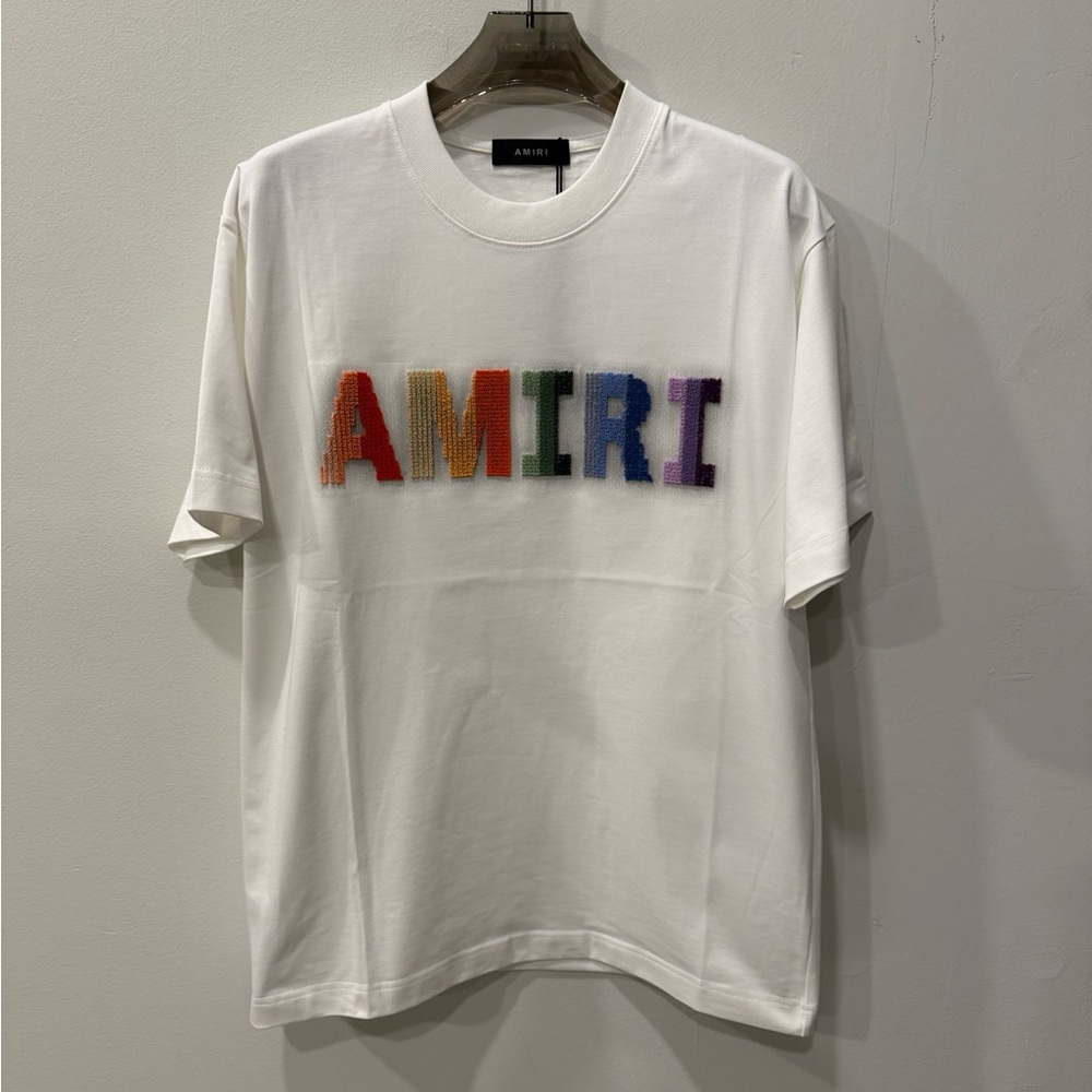 AMIRI Rainbow Logo White T-Shirt